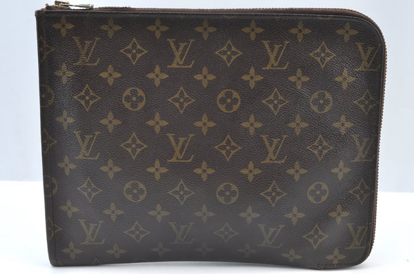 Authentic Louis Vuitton Monogram Poche Documents Document Case M53400 LV K8591