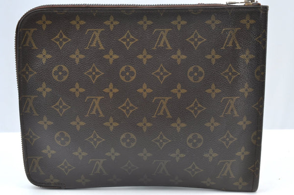 Authentic Louis Vuitton Monogram Poche Documents Document Case M53400 LV K8591