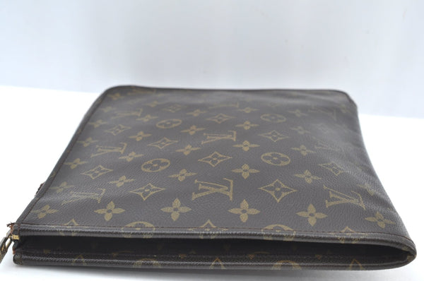 Authentic Louis Vuitton Monogram Poche Documents Document Case M53400 LV K8591