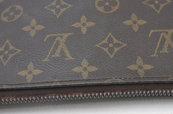 Authentic Louis Vuitton Monogram Poche Documents Document Case M53400 LV K8591