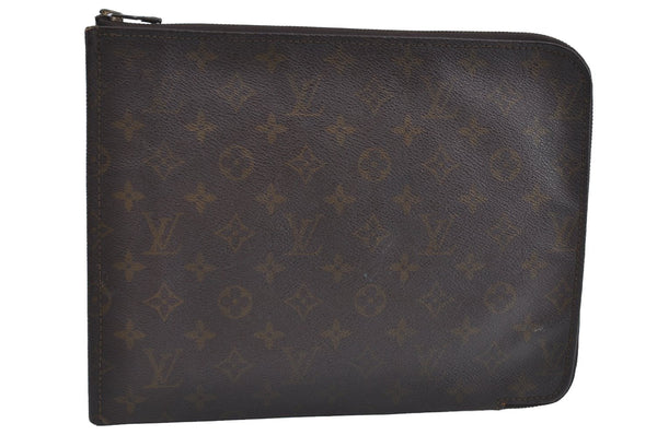 Authentic Louis Vuitton Monogram Poche Documents Document Case Old Model K8592