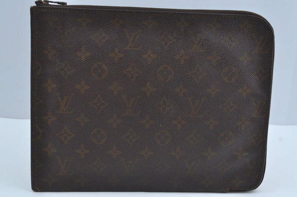 Authentic Louis Vuitton Monogram Poche Documents Document Case Old Model K8592