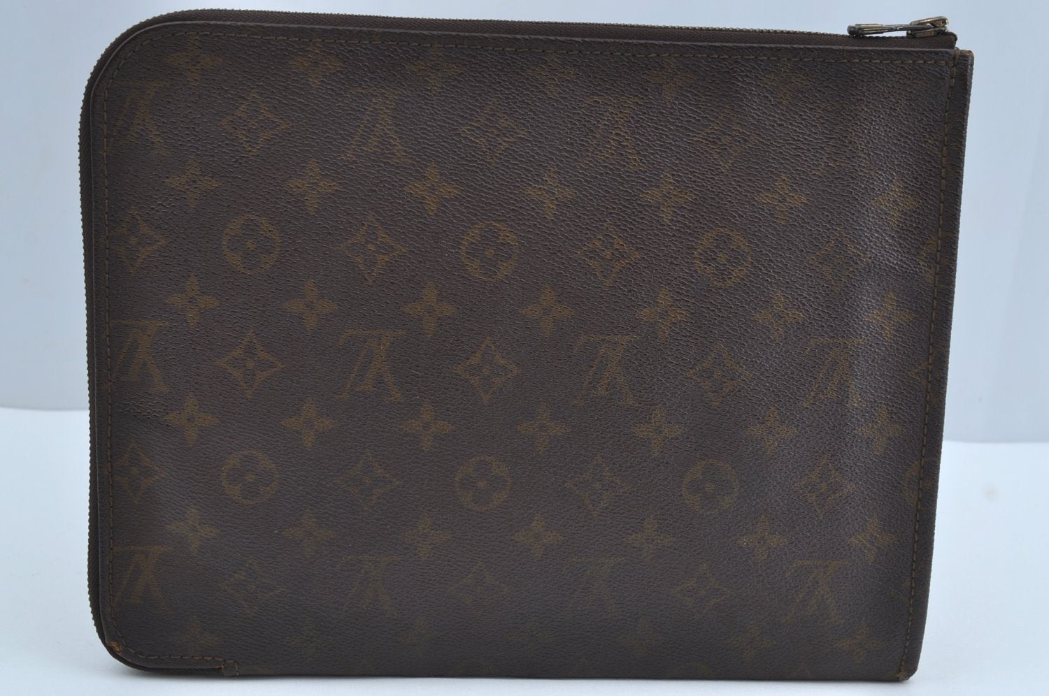 Authentic Louis Vuitton Monogram Poche Documents Document Case Old Model K8592