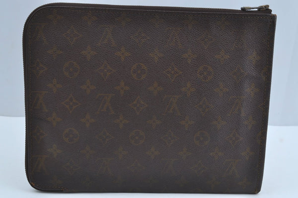 Authentic Louis Vuitton Monogram Poche Documents Document Case Old Model K8592