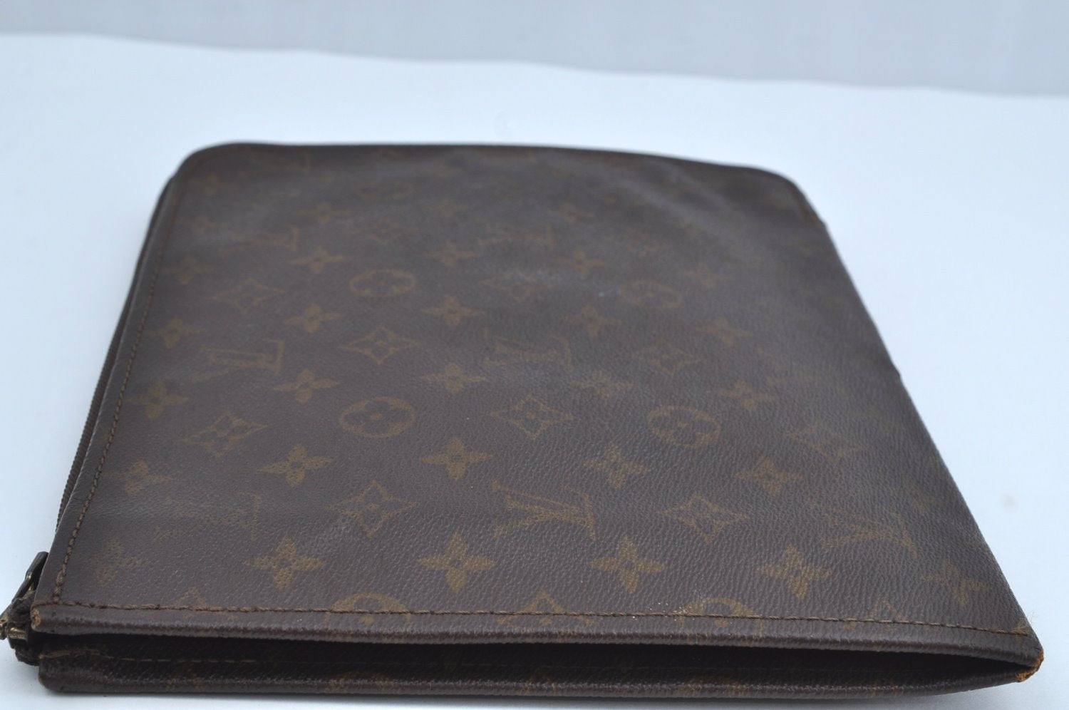 Authentic Louis Vuitton Monogram Poche Documents Document Case Old Model K8592