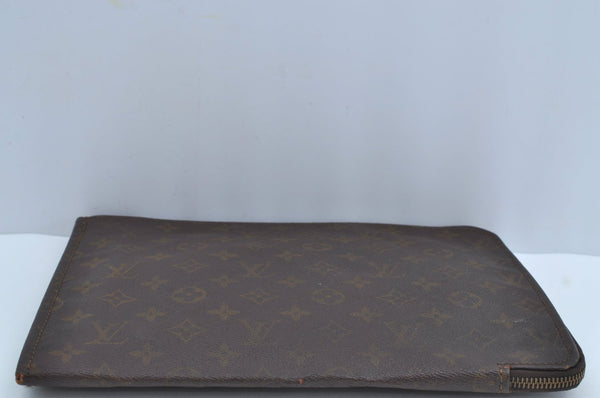 Authentic Louis Vuitton Monogram Poche Documents Document Case Old Model K8592