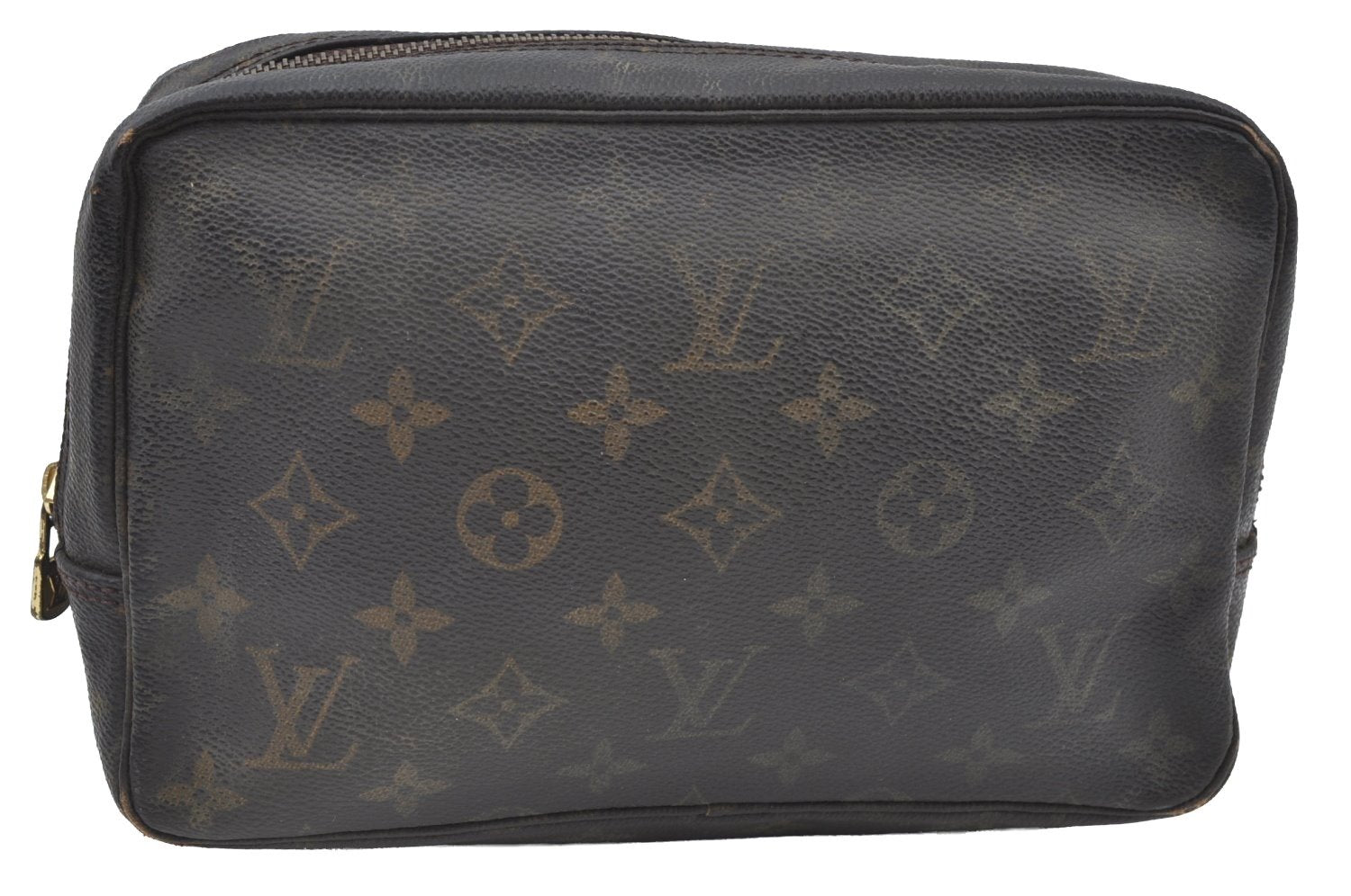 Auth Louis Vuitton Monogram Trousse Toilette 23 Clutch Hand Bag M47524 LV K8596