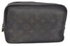 Auth Louis Vuitton Monogram Trousse Toilette 23 Clutch Hand Bag M47524 LV K8596