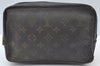 Auth Louis Vuitton Monogram Trousse Toilette 23 Clutch Hand Bag M47524 LV K8596