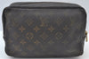 Auth Louis Vuitton Monogram Trousse Toilette 23 Clutch Hand Bag M47524 LV K8596