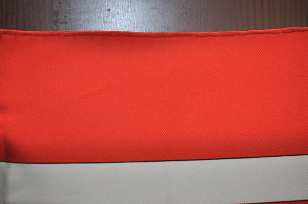 Authentic HERMES Carre 90 Scarf "EQUIPAGES" Silk Red K8602