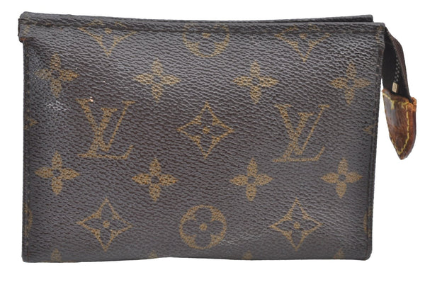 Authentic Louis Vuitton Monogram Poche Toilette 15 M47546 Cosmetics Pouch K8603