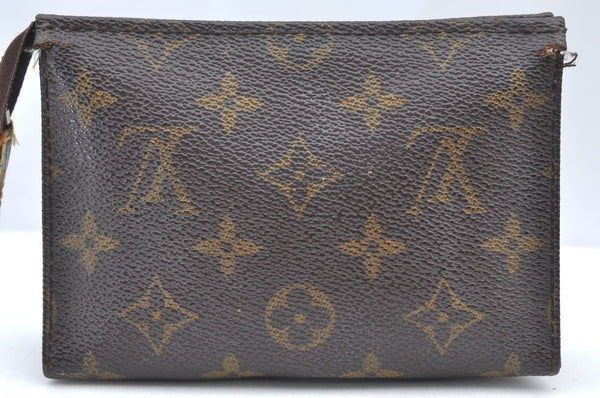 Authentic Louis Vuitton Monogram Poche Toilette 15 M47546 Cosmetics Pouch K8603