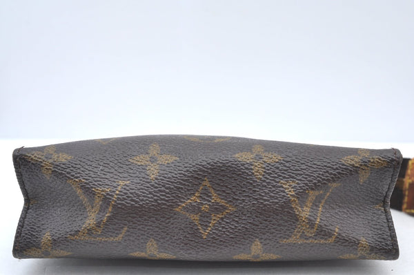 Authentic Louis Vuitton Monogram Poche Toilette 15 M47546 Cosmetics Pouch K8603
