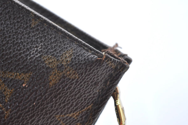 Authentic Louis Vuitton Monogram Poche Toilette 15 M47546 Cosmetics Pouch K8603