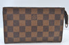 Authentic Louis Vuitton Damier Marais Bucket Pouch Purse Clutch LV K8626
