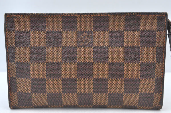 Authentic Louis Vuitton Damier Marais Bucket Pouch Purse Clutch LV K8626