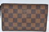 Authentic Louis Vuitton Damier Marais Bucket Pouch Purse Clutch LV K8626