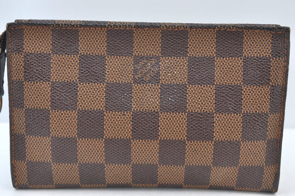 Authentic Louis Vuitton Damier Marais Bucket Pouch Purse Clutch LV K8626