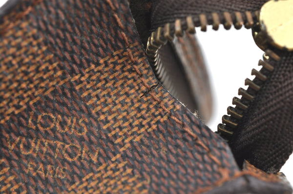 Authentic Louis Vuitton Damier Marais Bucket Pouch Purse Clutch LV K8626