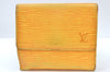 Authentic Louis Vuitton Epi Trifold Wallet Key Case Yellow 3Set LV Junk K8627