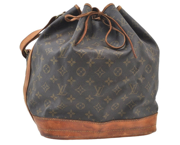 Authentic Louis Vuitton Monogram Noe Shoulder Drawstring Bag M42224 LV K8629