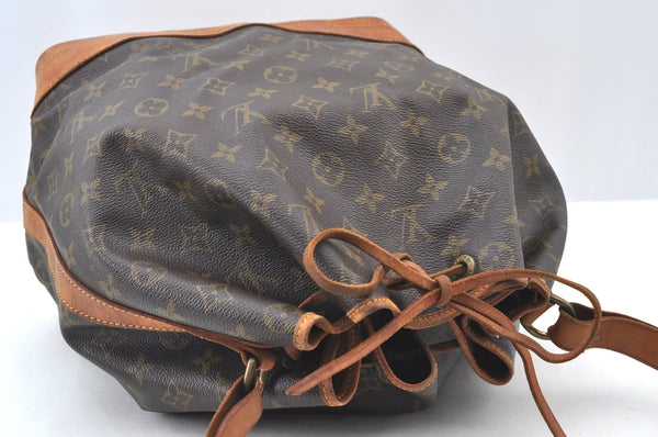Authentic Louis Vuitton Monogram Noe Shoulder Drawstring Bag M42224 LV K8629