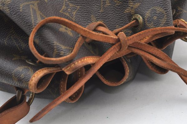 Authentic Louis Vuitton Monogram Noe Shoulder Drawstring Bag M42224 LV K8629