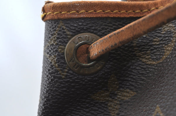 Authentic Louis Vuitton Monogram Noe Shoulder Drawstring Bag M42224 LV K8629
