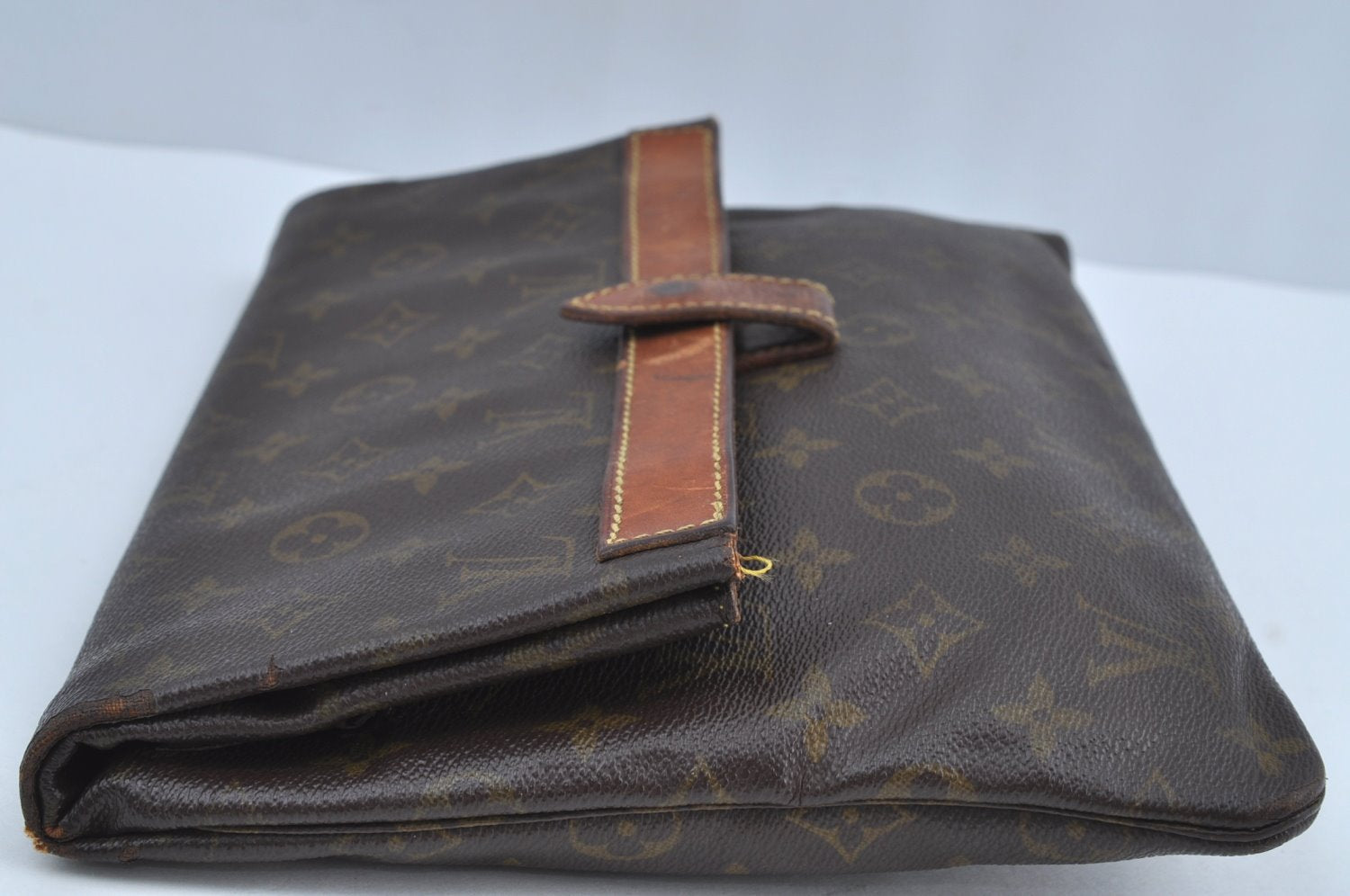 Auth Louis Vuitton Monogram Pochette Pliante Clutch Hand Bag Old Model LV K8630