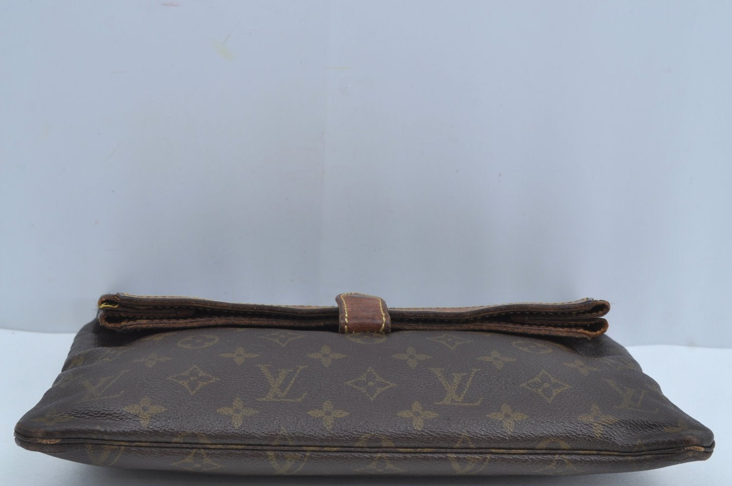 Auth Louis Vuitton Monogram Pochette Pliante Clutch Hand Bag Old Model LV K8630