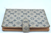 Auth Louis Vuitton Monogram Mini Agenda PM Notebook Cover R20905 Blue LV K8632