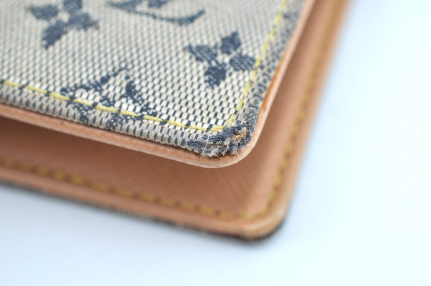 Auth Louis Vuitton Monogram Mini Agenda PM Notebook Cover R20905 Blue LV K8632