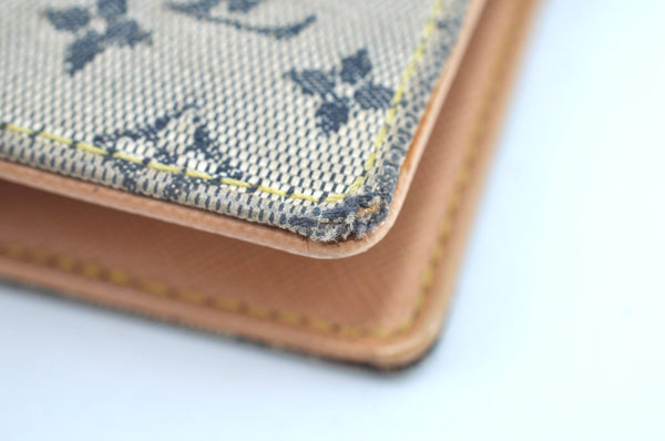 Auth Louis Vuitton Monogram Mini Agenda PM Notebook Cover R20905 Blue LV K8632