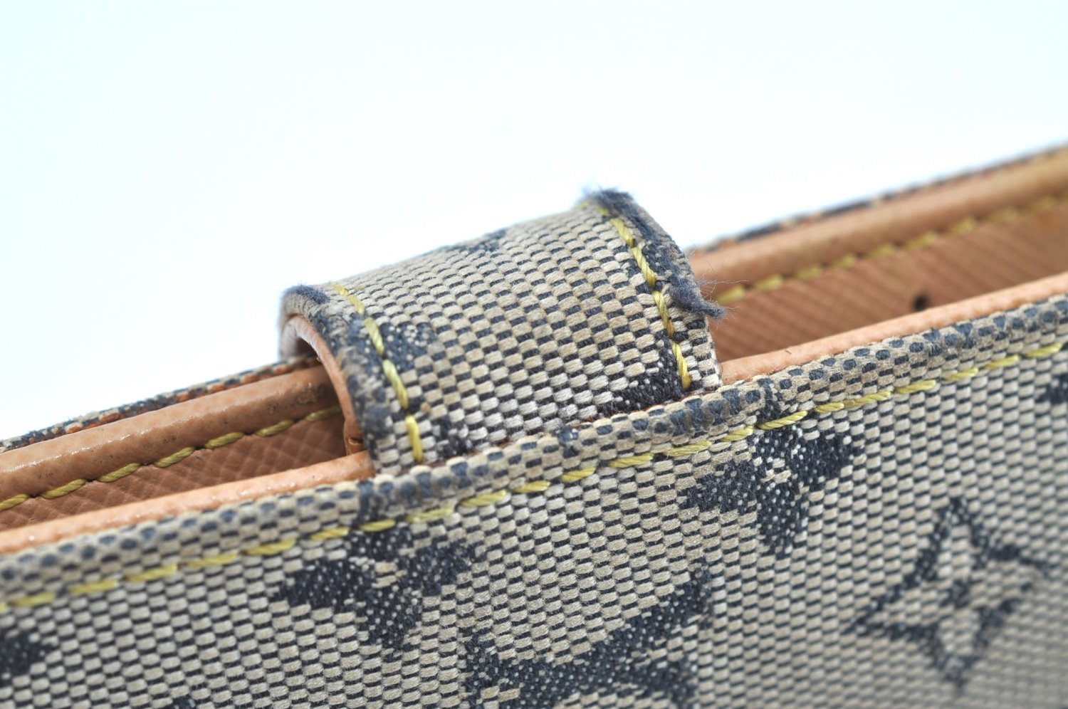 Auth Louis Vuitton Monogram Mini Agenda PM Notebook Cover R20905 Blue LV K8632