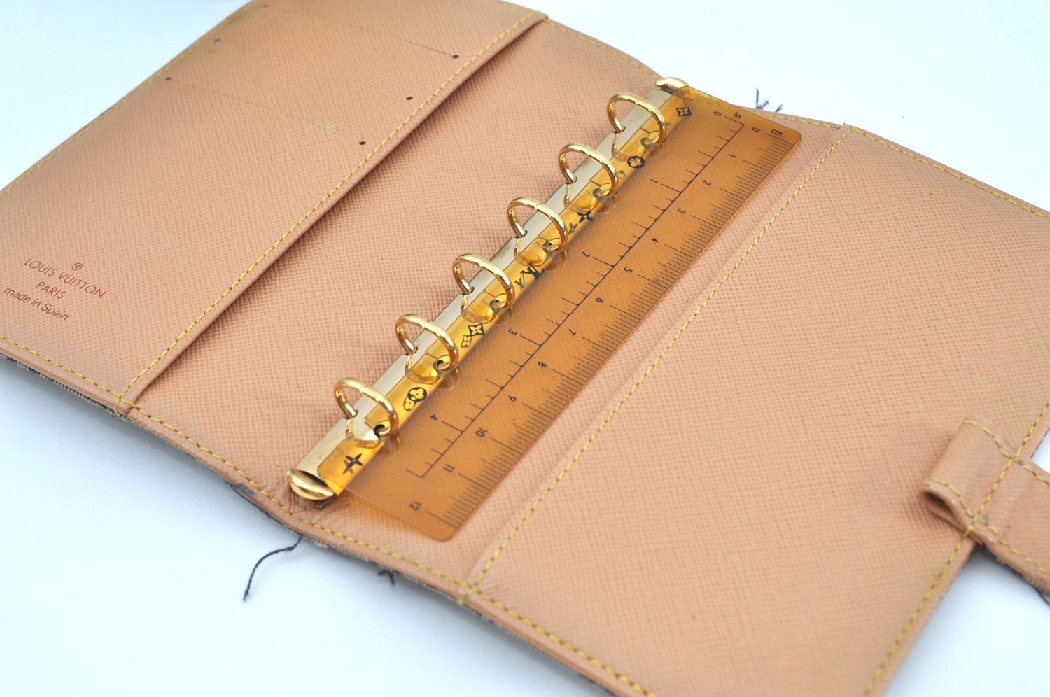 Auth Louis Vuitton Monogram Mini Agenda PM Notebook Cover R20905 Blue LV K8632