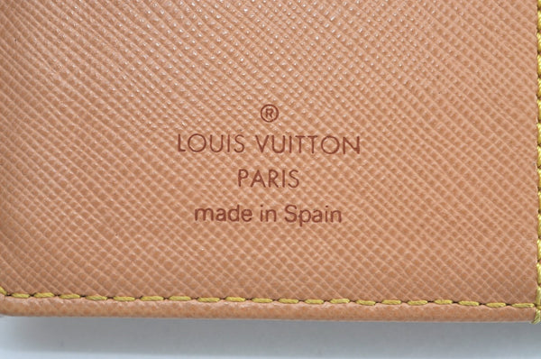 Auth Louis Vuitton Monogram Mini Agenda PM Notebook Cover R20905 Blue LV K8632