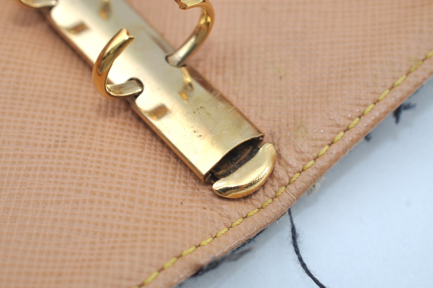 Auth Louis Vuitton Monogram Mini Agenda PM Notebook Cover R20905 Blue LV K8632