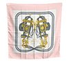 Authentic HERMES Carre 90 Scarf "BRIDES de GALA par" Silk Pink K8633