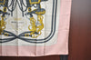 Authentic HERMES Carre 90 Scarf "BRIDES de GALA par" Silk Pink K8633