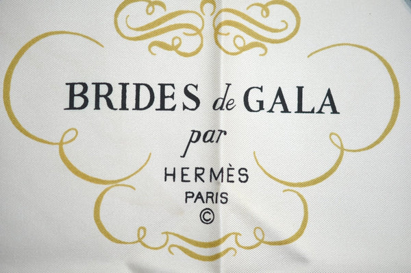 Authentic HERMES Carre 90 Scarf "BRIDES de GALA par" Silk Pink K8633