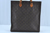 Authentic Louis Vuitton Monogram Sac Plat Hand Tote Bag Old Model LV K8637