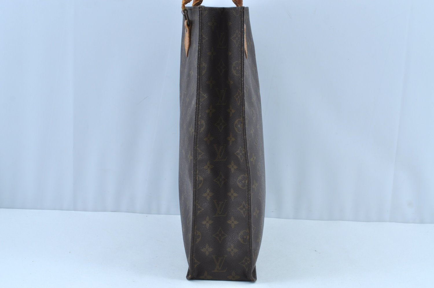 Authentic Louis Vuitton Monogram Sac Plat Hand Tote Bag Old Model LV K8637