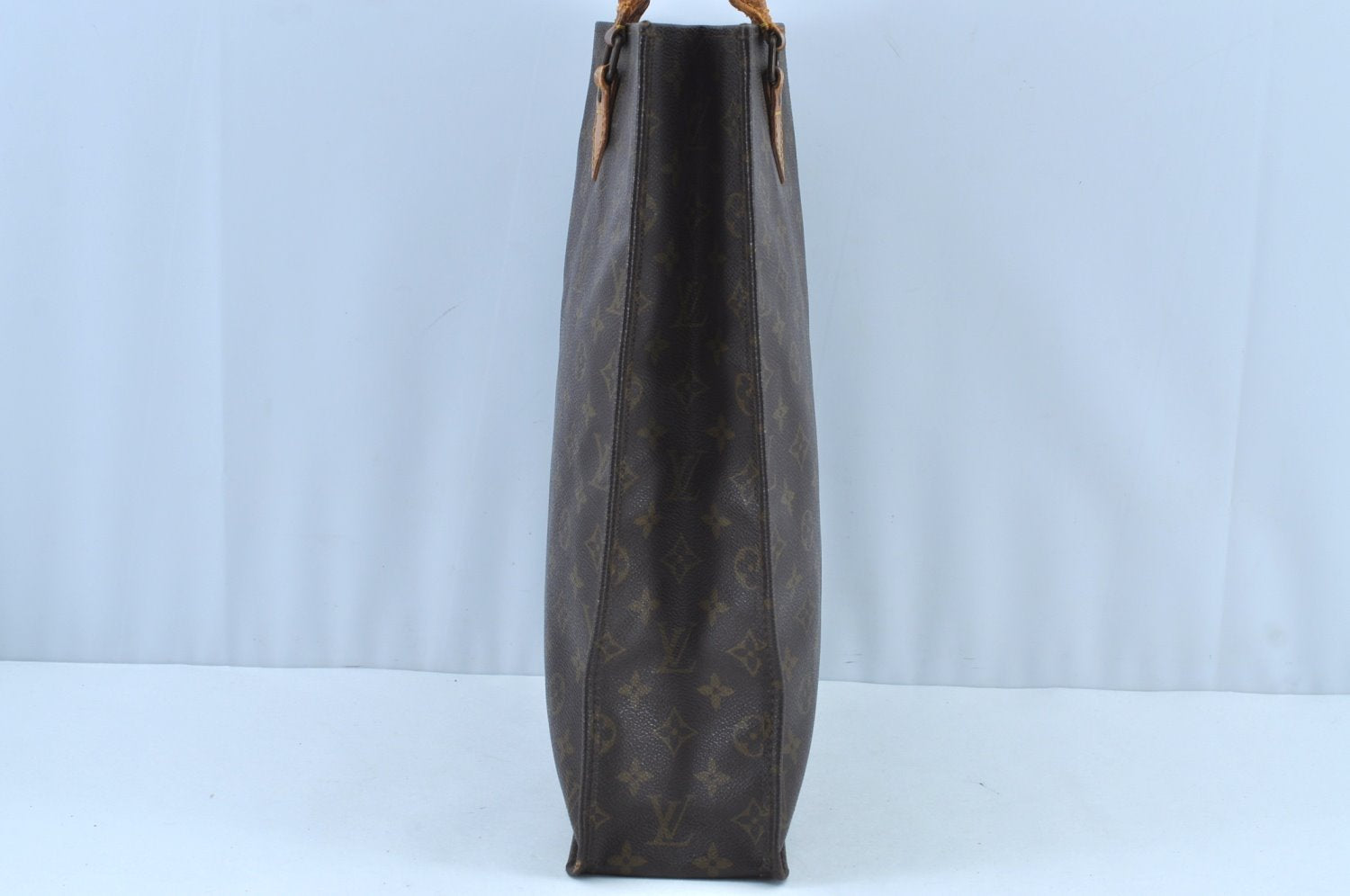 Authentic Louis Vuitton Monogram Sac Plat Hand Tote Bag Old Model LV K8637