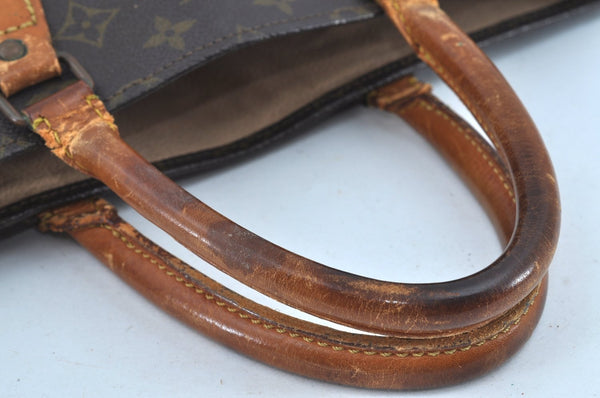 Authentic Louis Vuitton Monogram Sac Plat Hand Tote Bag Old Model LV K8637