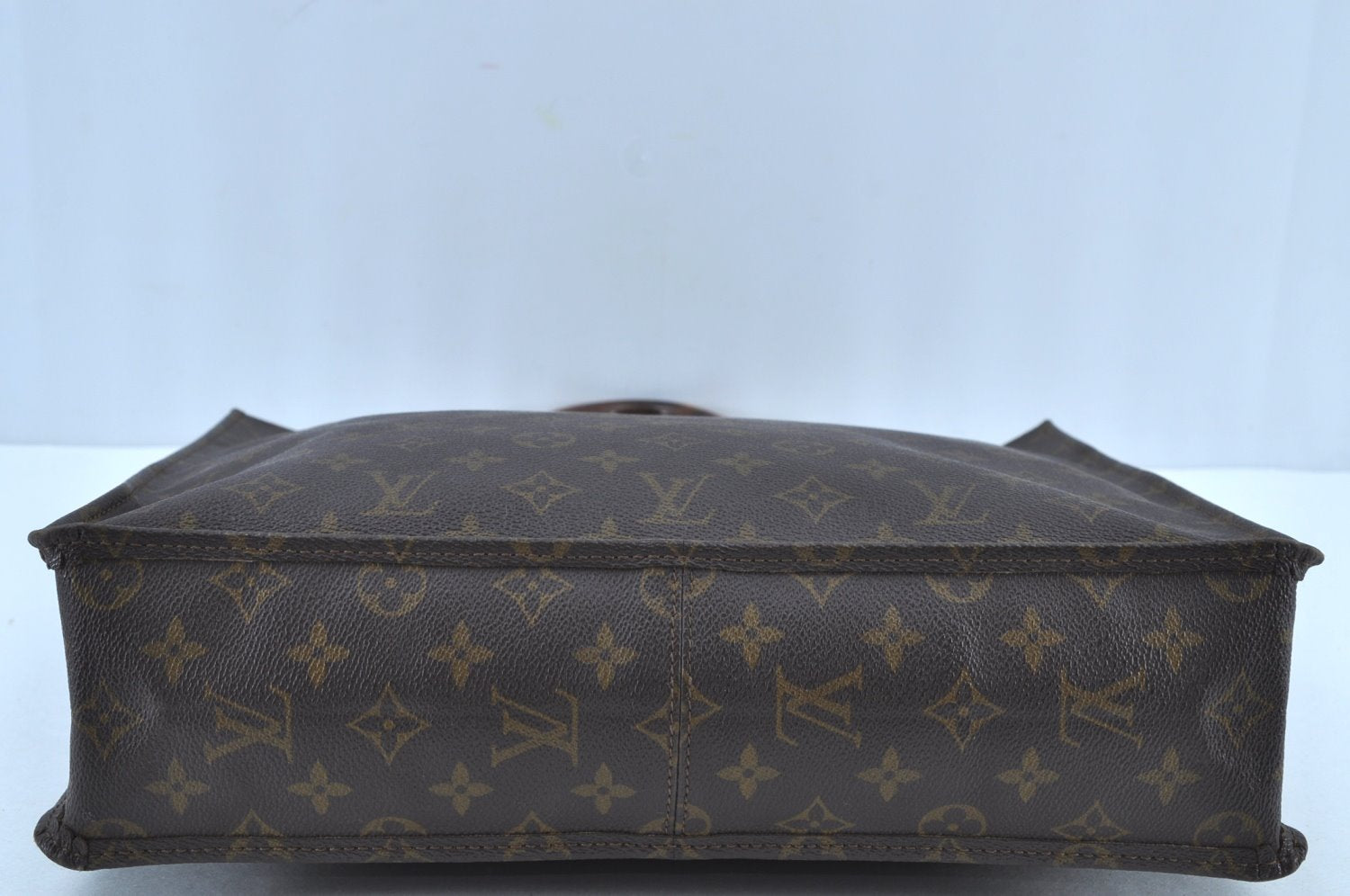 Authentic Louis Vuitton Monogram Sac Plat Hand Tote Bag Old Model LV K8637