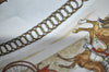 Authentic HERMES Carre 90 Scarf "LA Promenade De Longchamps" Silk Brown K8641