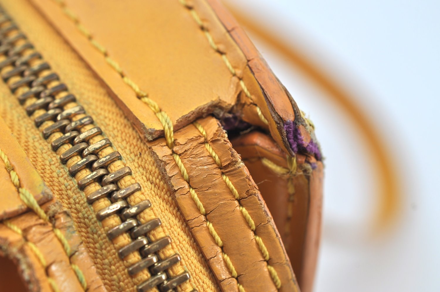 Auth Louis Vuitton Epi Saint Jacques Shopping Shoulder Bag M52269 Yellow K8644