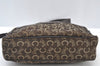 Authentic CELINE C Horse Carriage Shoulder Cross Bag Canvas Leather Brown K8645