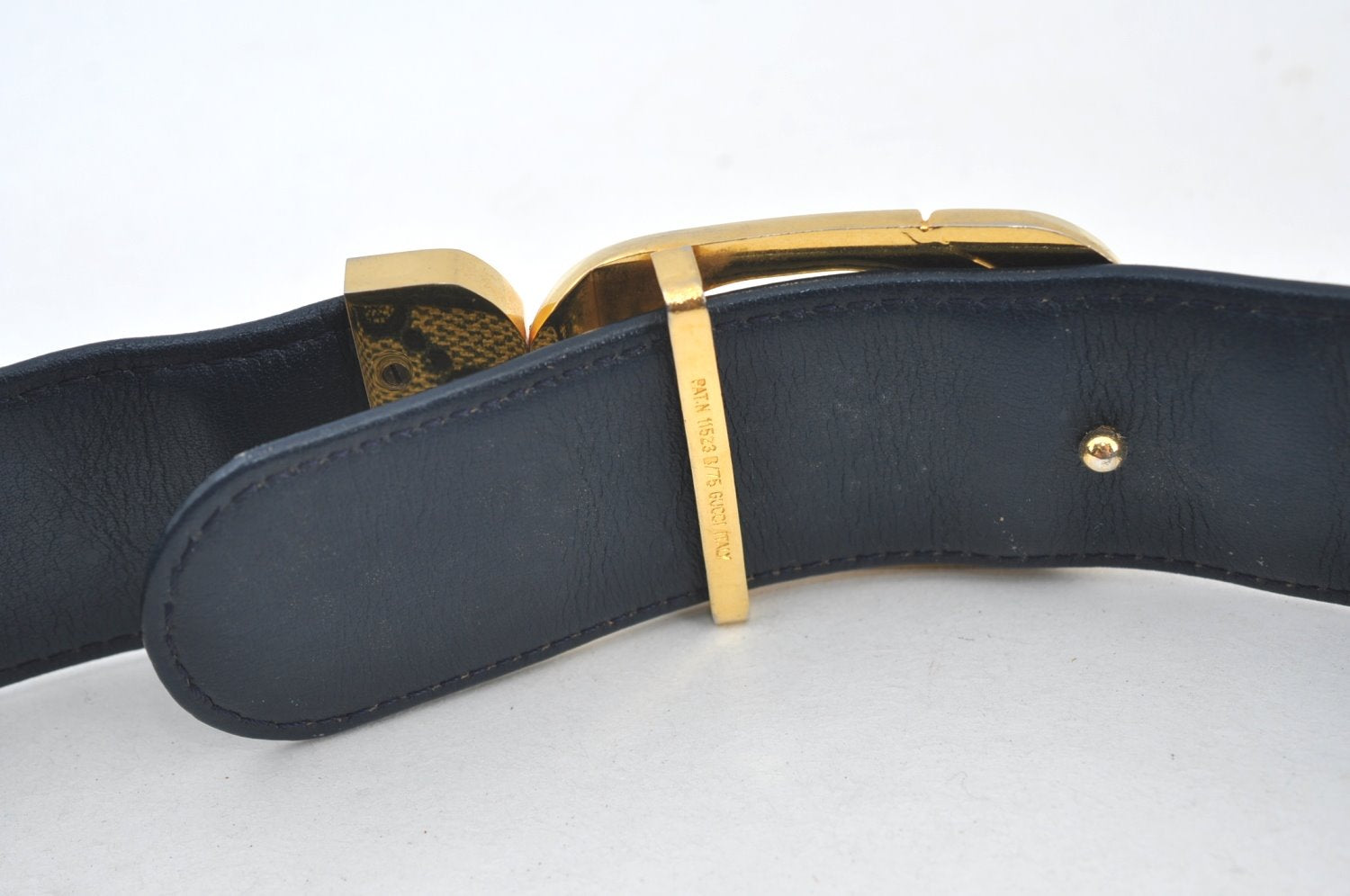 Authentic GUCCI Vintage Belt GG PVC Leather 26.4-28.7